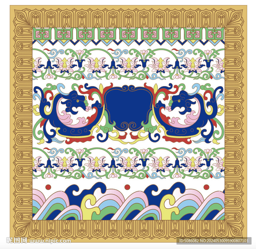 龙纹 景泰蓝花纹