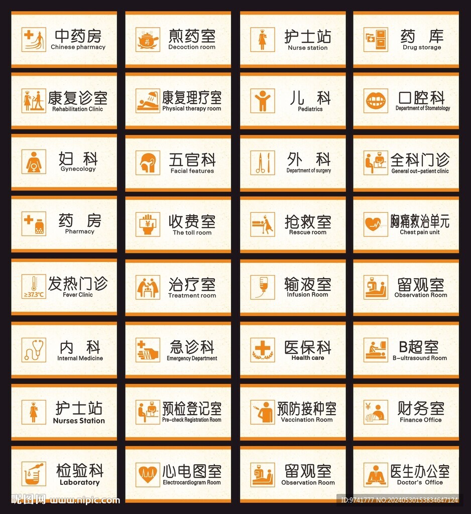 医院科室牌