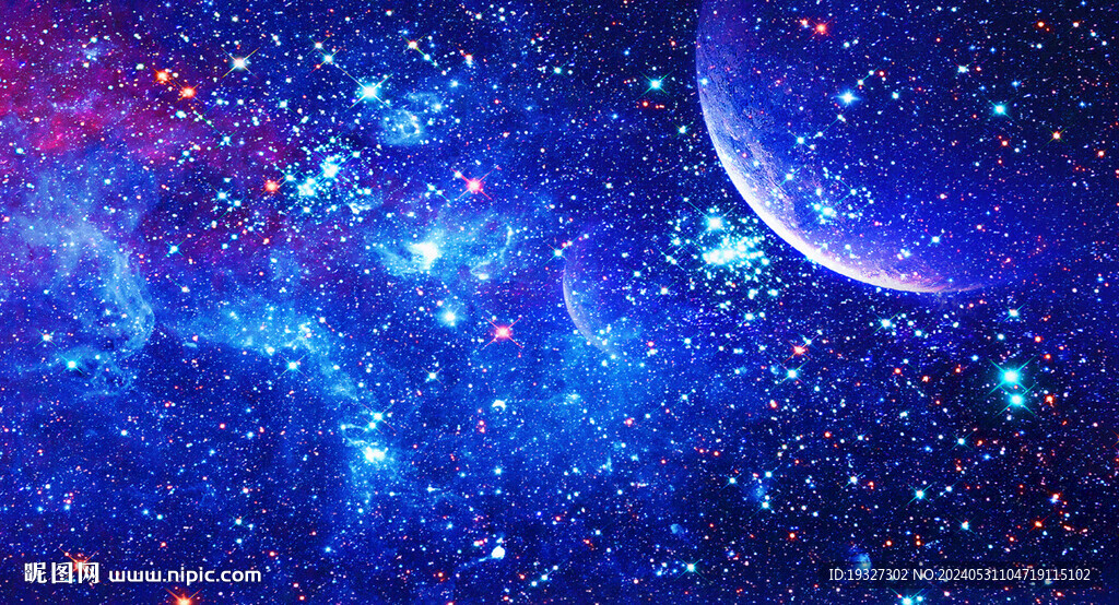 蓝色宇宙星空背景