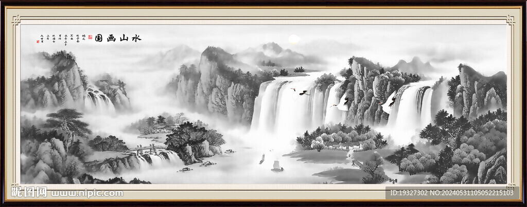 新中式禅意山水画