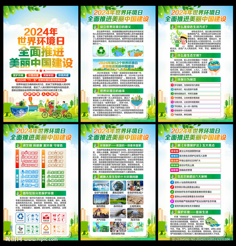 2024年世界环境日宣传栏展板