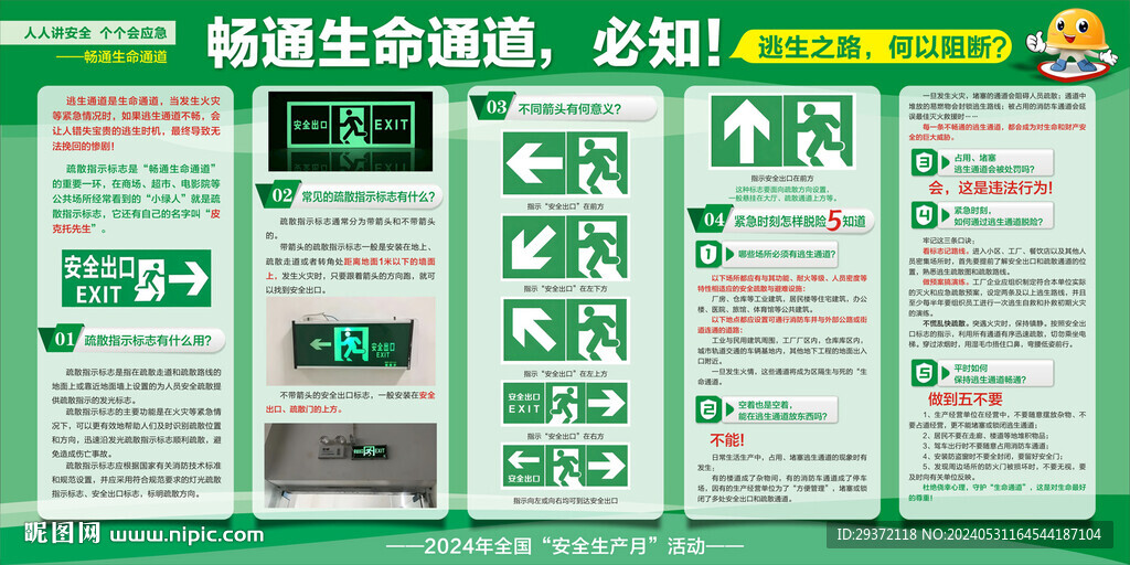 畅通生命通道安全月宣传海报