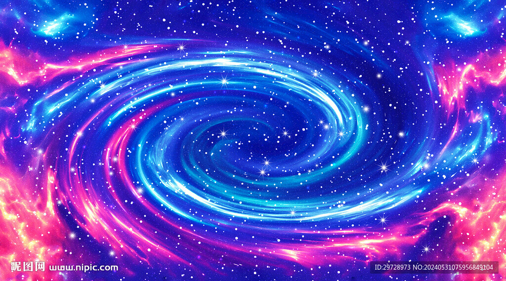 红蓝旋涡星空壁纸