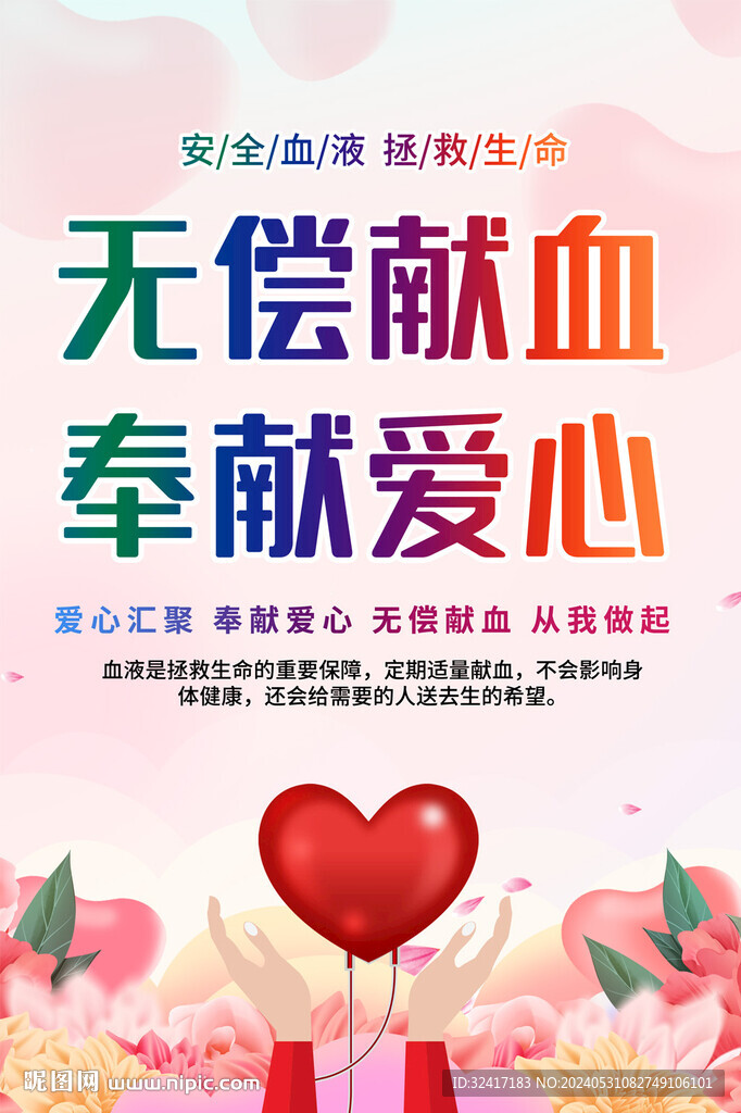 无偿献血宣传海报
