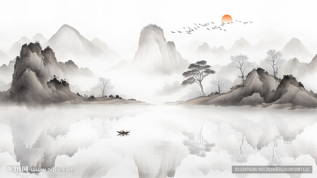 水墨山水画