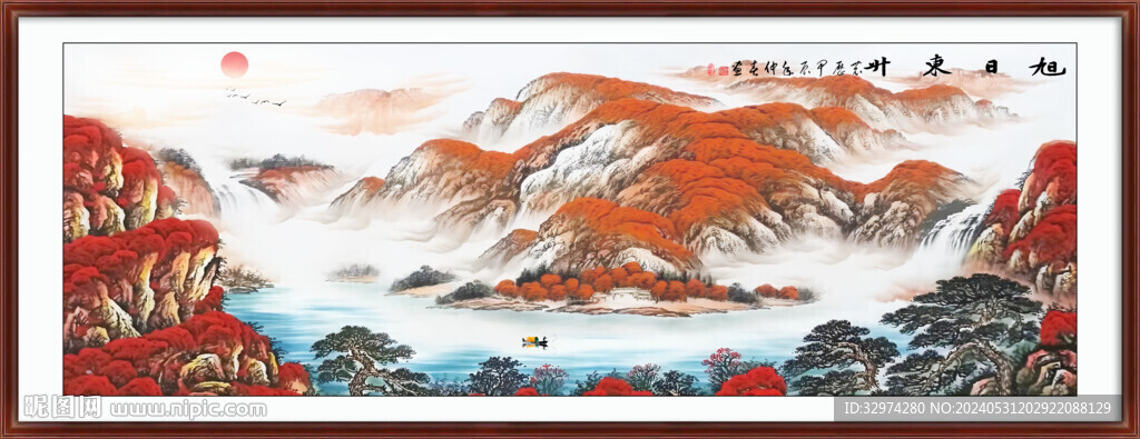 山水画万山红遍