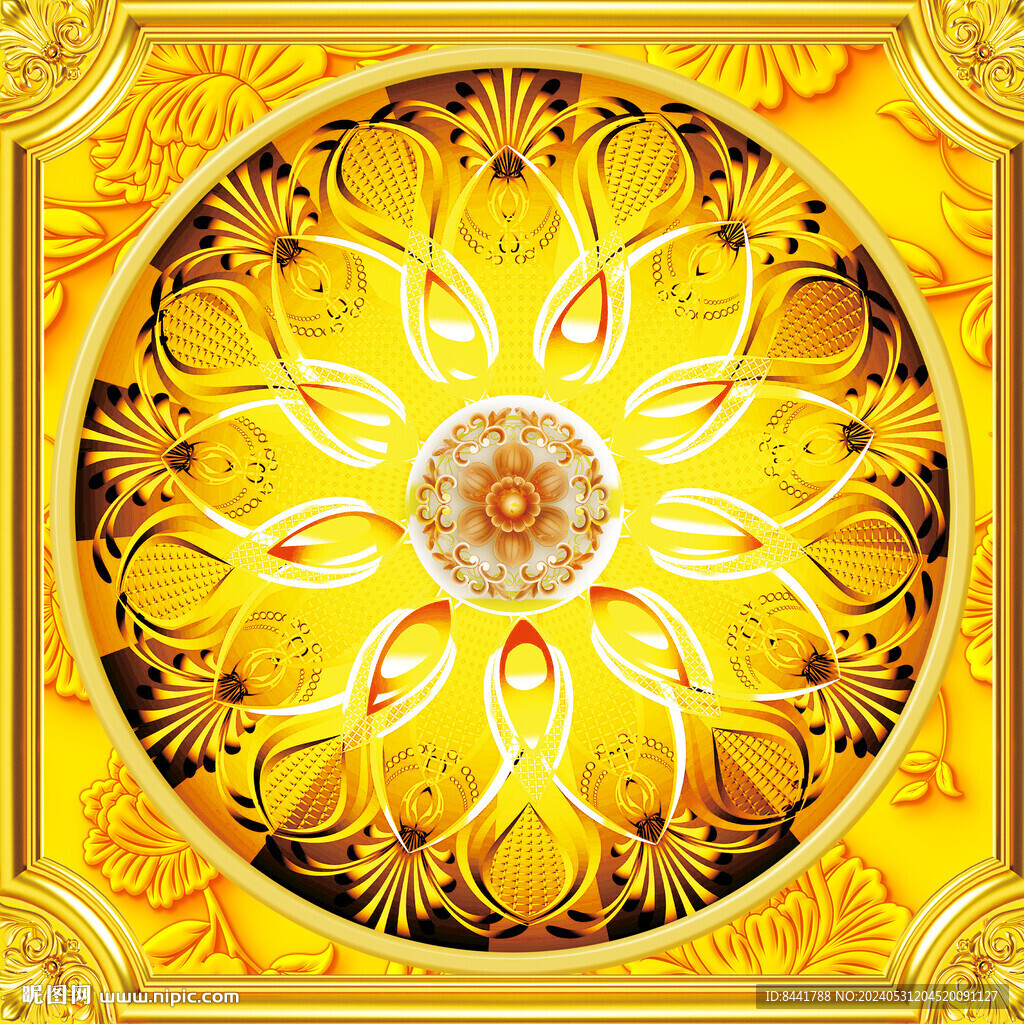 欧式立体花纹