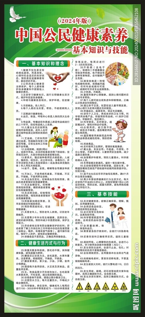 中国公民健康素养66条展架