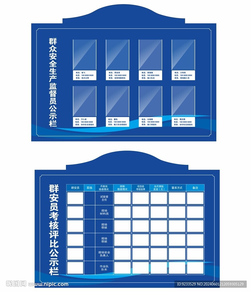 群安员公示栏