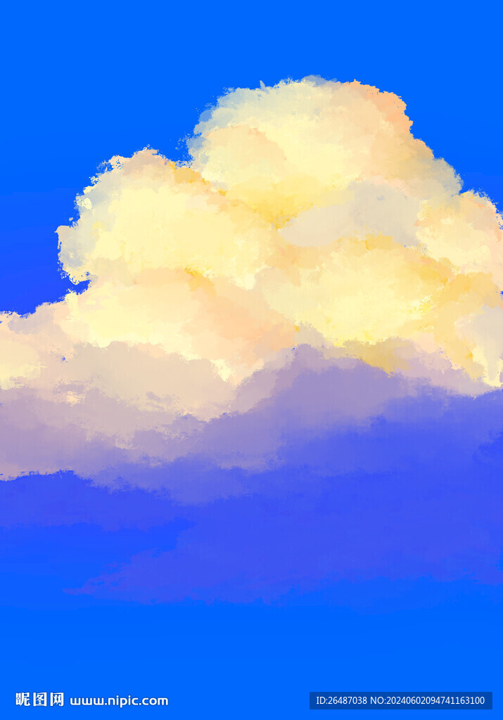 彩色云朵天空晚霞装饰画