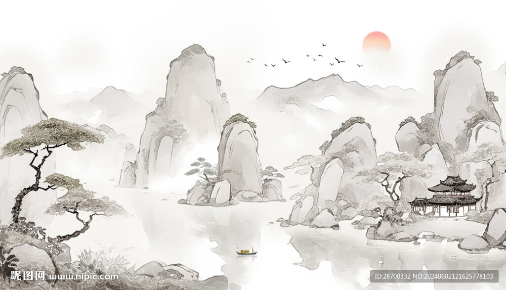 新中式山水画