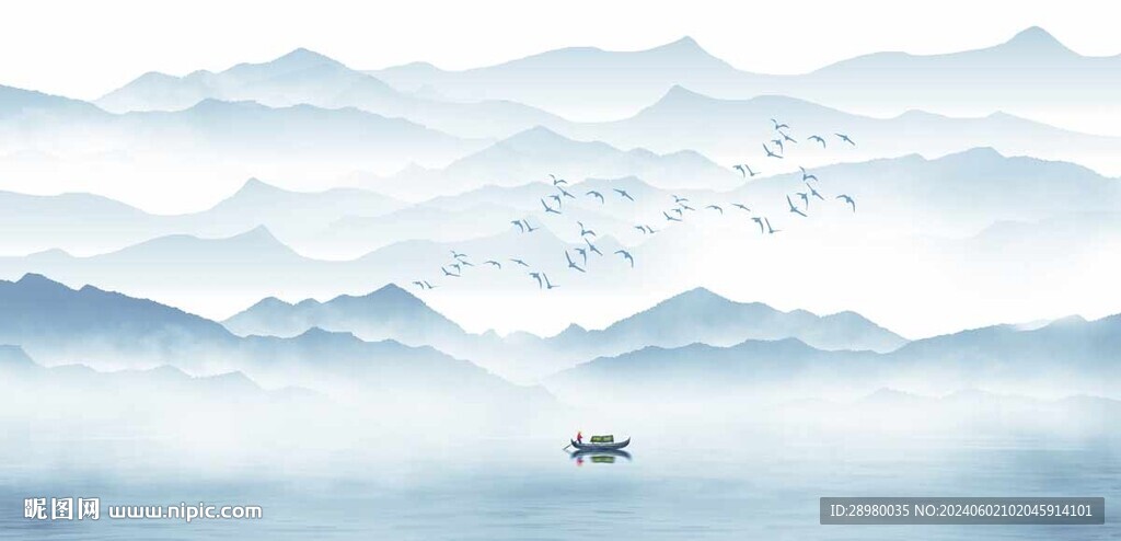 水墨山水画