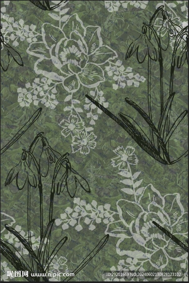 手绘花