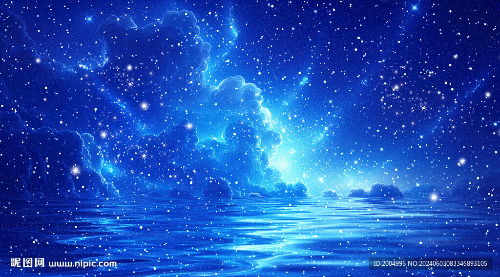 蓝色星空星河