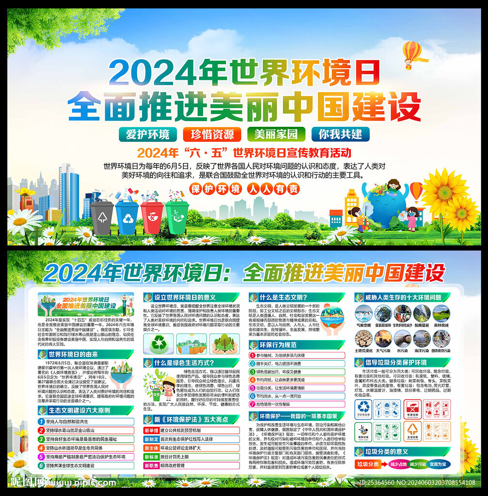 2024年环境日展板