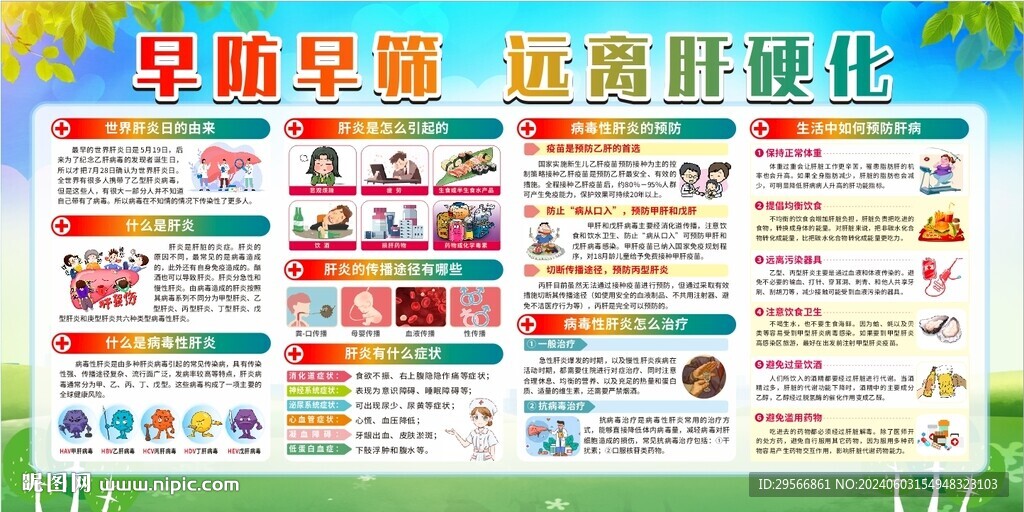 2024年爱肝日板报健康宣传栏
