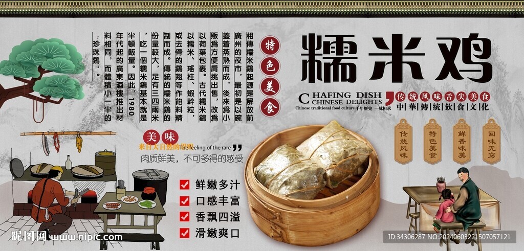 糯米鸡背景墙