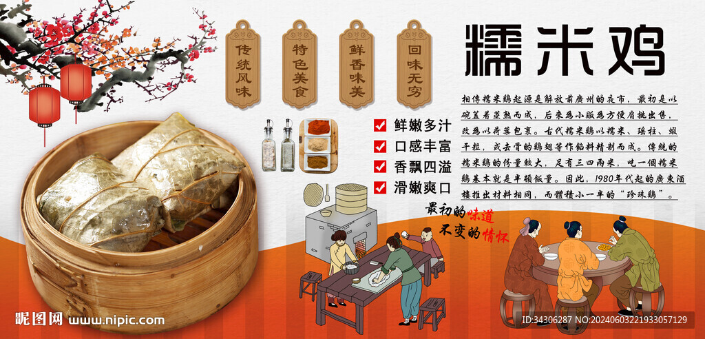 糯米鸡背景墙