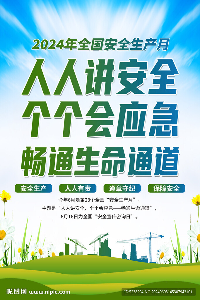 安全生产月海报