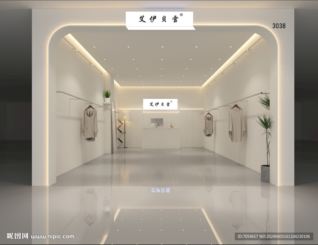 服装店面设计  档口设计效果 