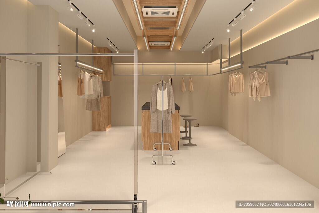 男装店效果图 