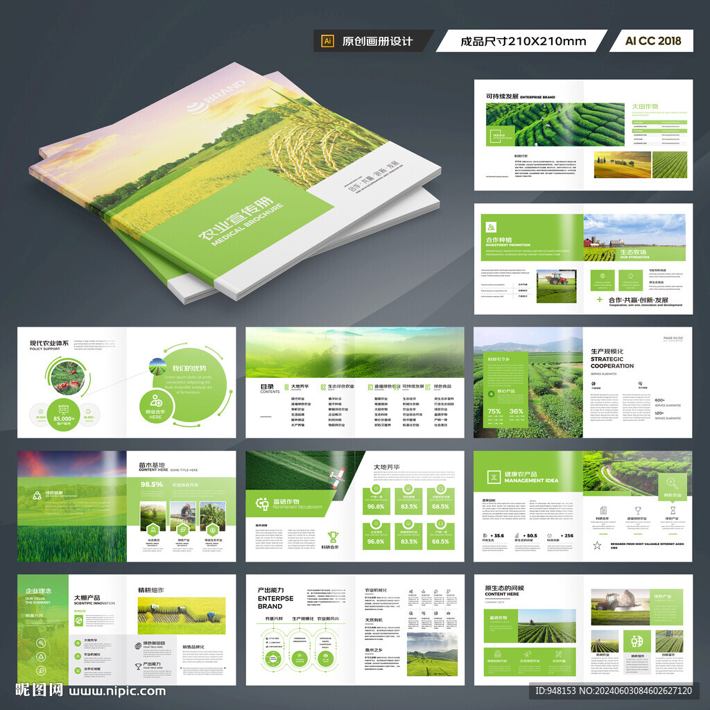 方形农业合作社画册