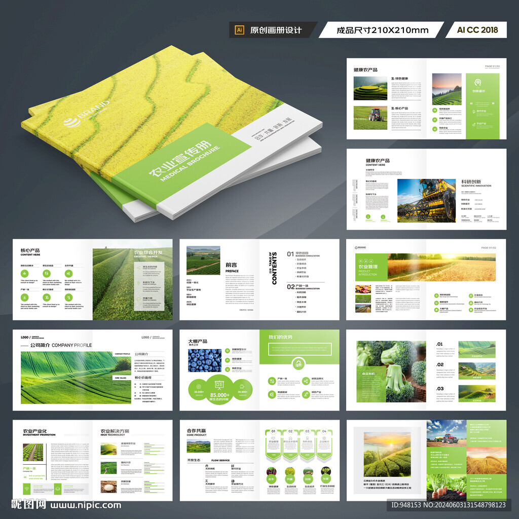方形农产品画册