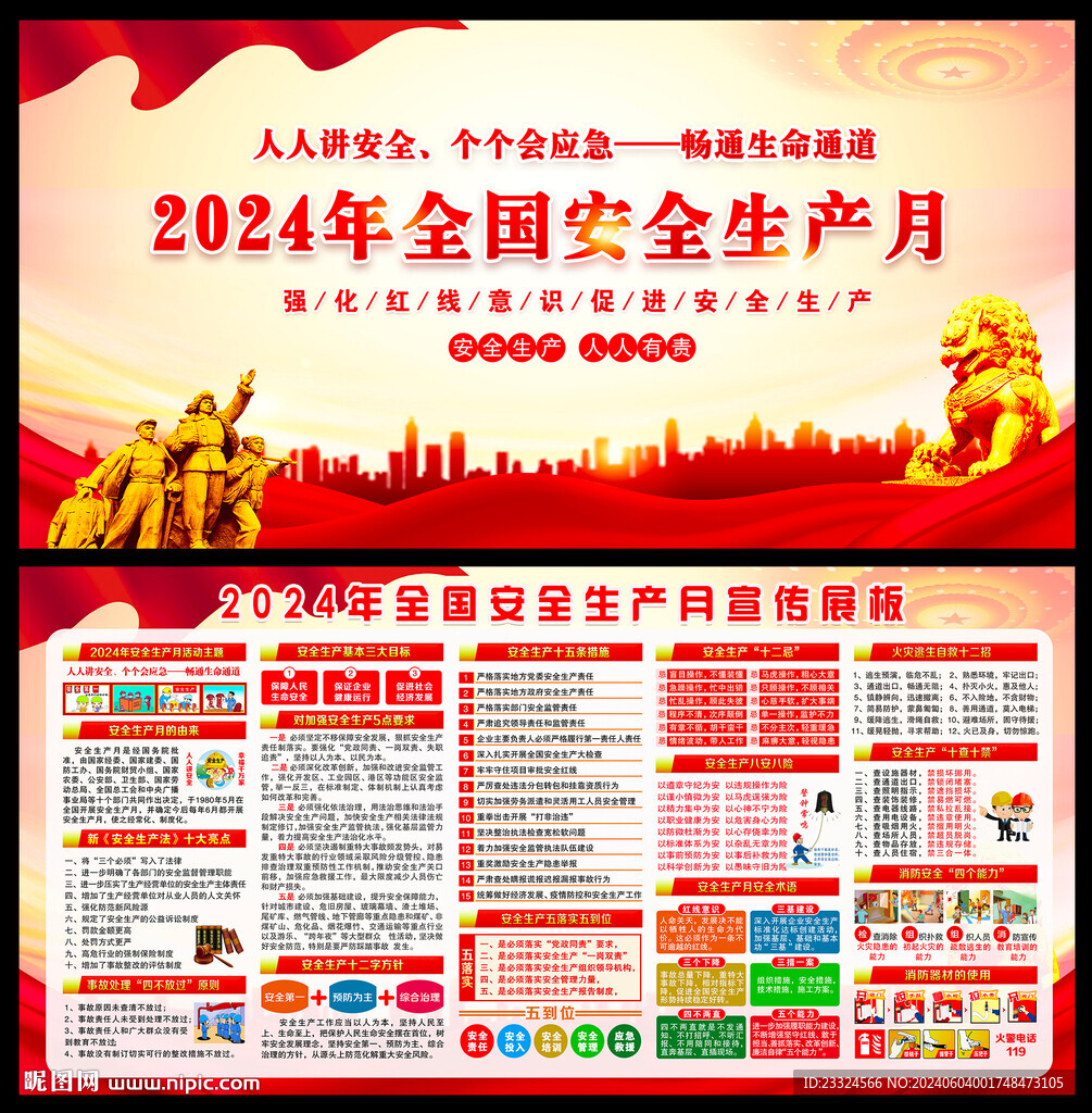 2024年安全生产月展板
