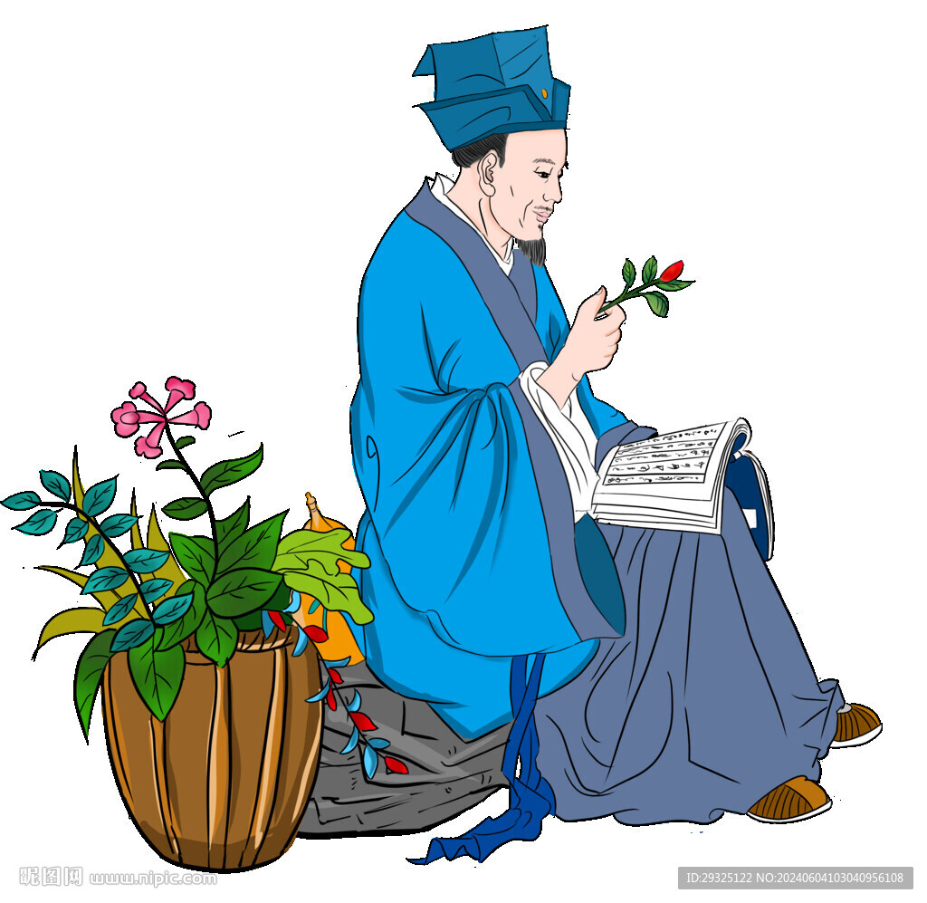 中药人物造型 郎中 中医人物 