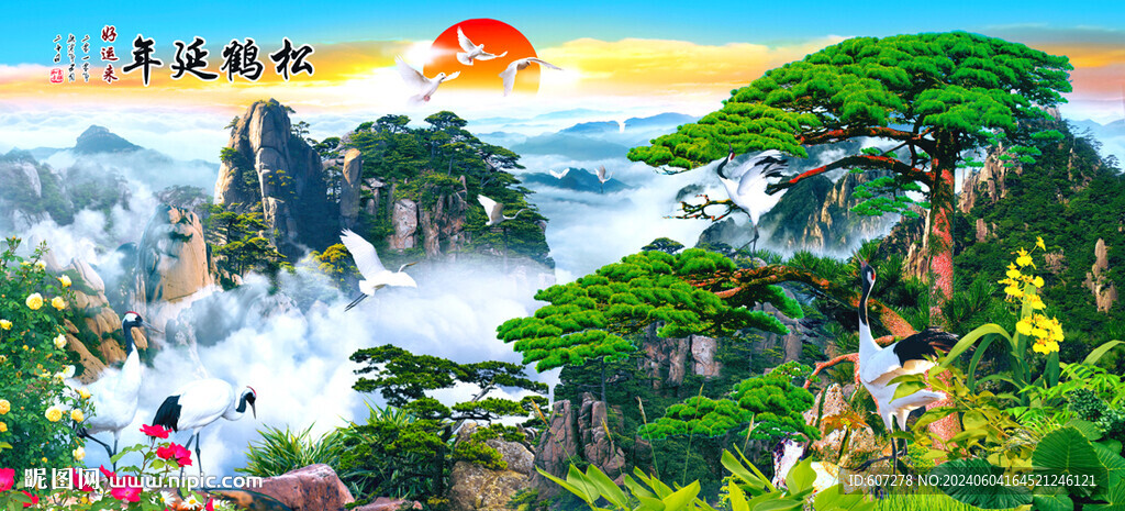 黄山迎客松 