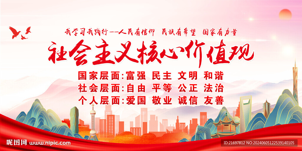 核心价值观展板