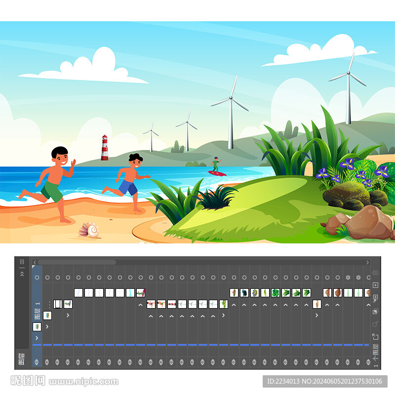 夏日沙滩