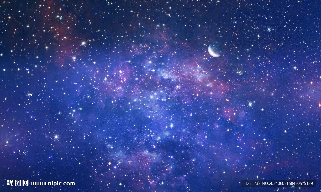 蓝色宇宙星空图