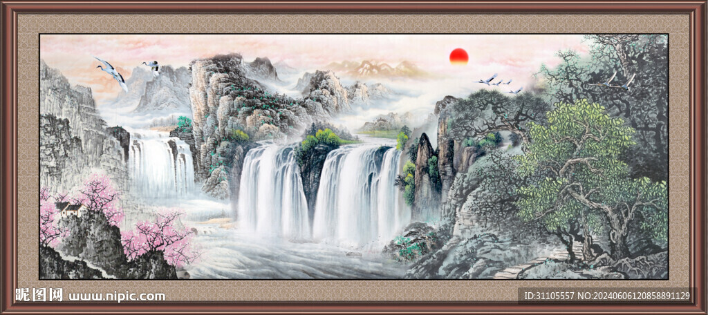 国画山水画 