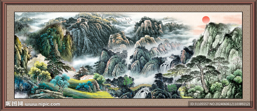 国画山水画 