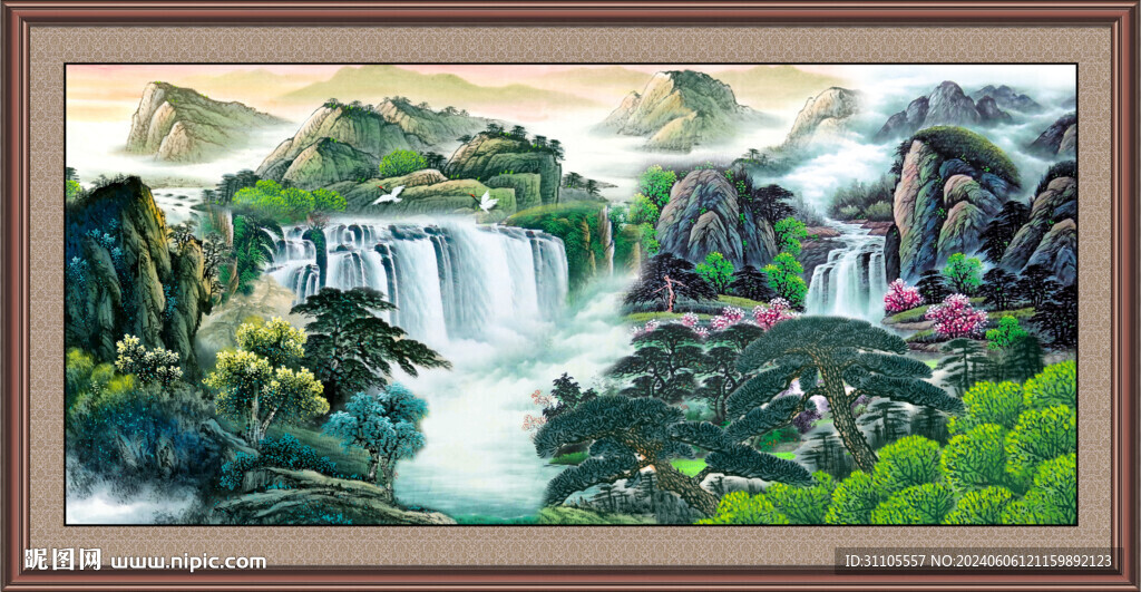 国画山水画 