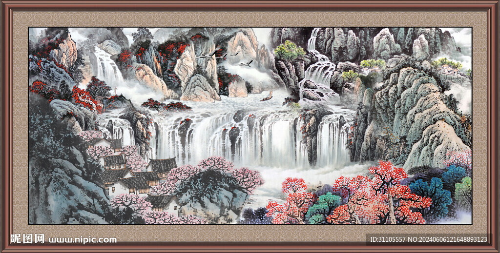 国画山水画 