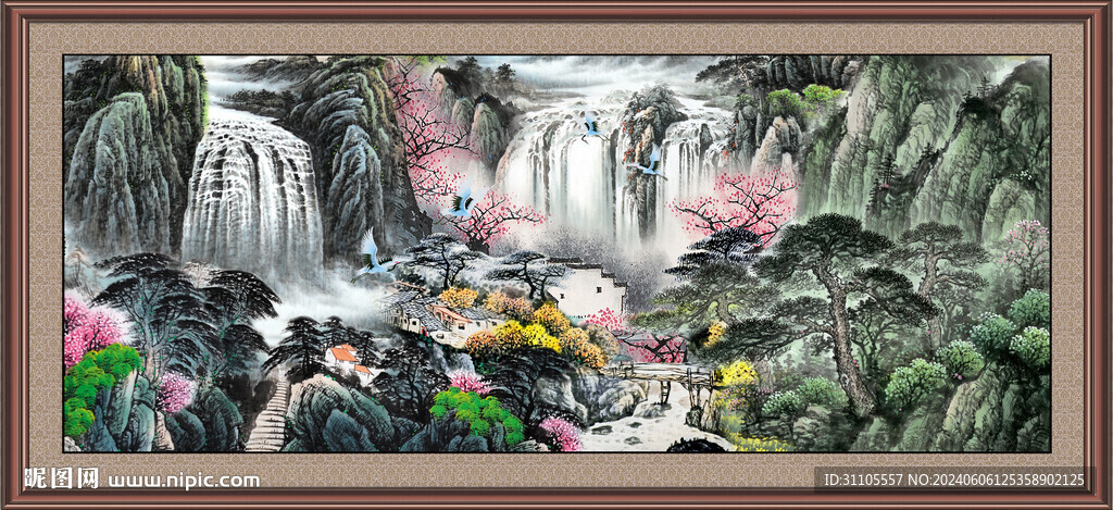 山水画国画 