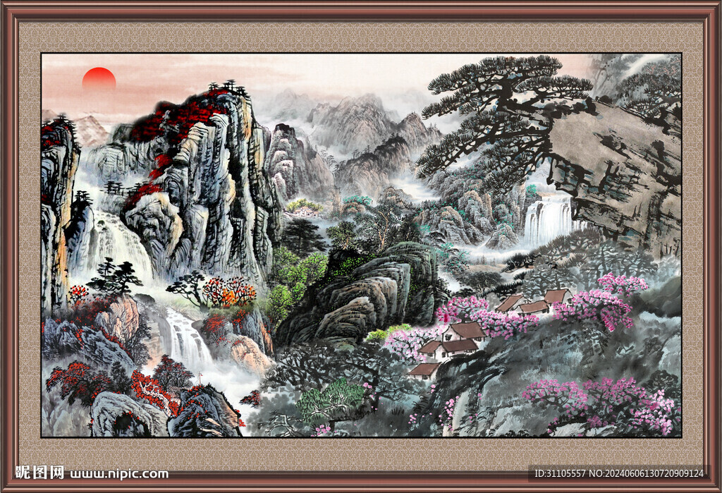 聚宝盆山水 