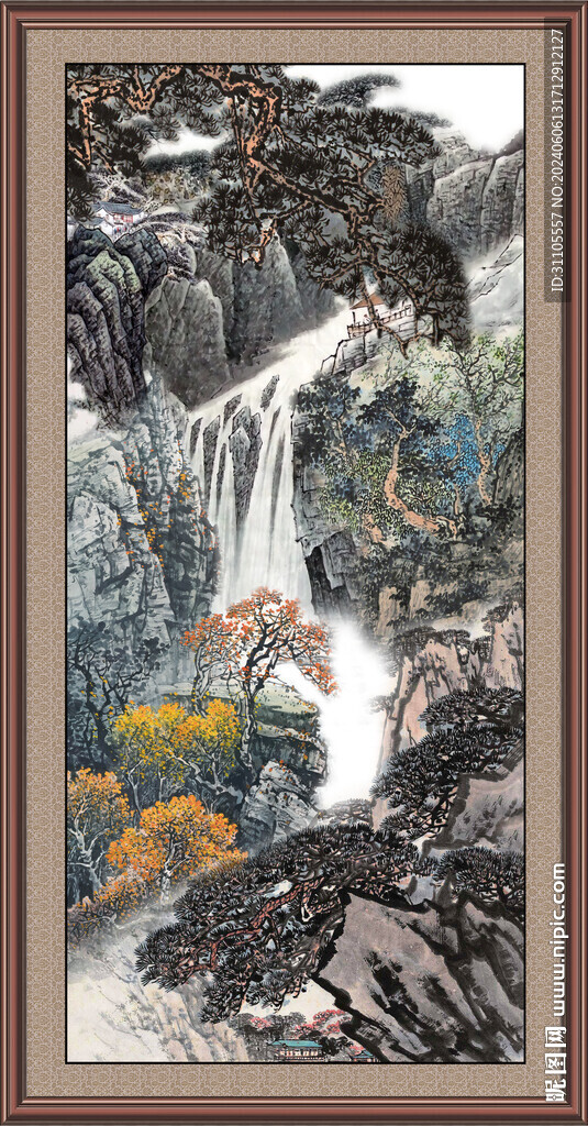 聚宝盆山水 
