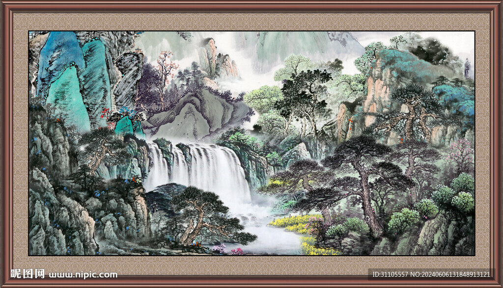 聚宝盆山水 