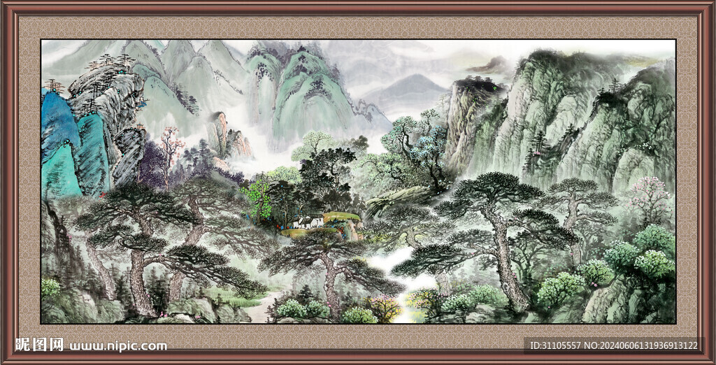 山水画国画 