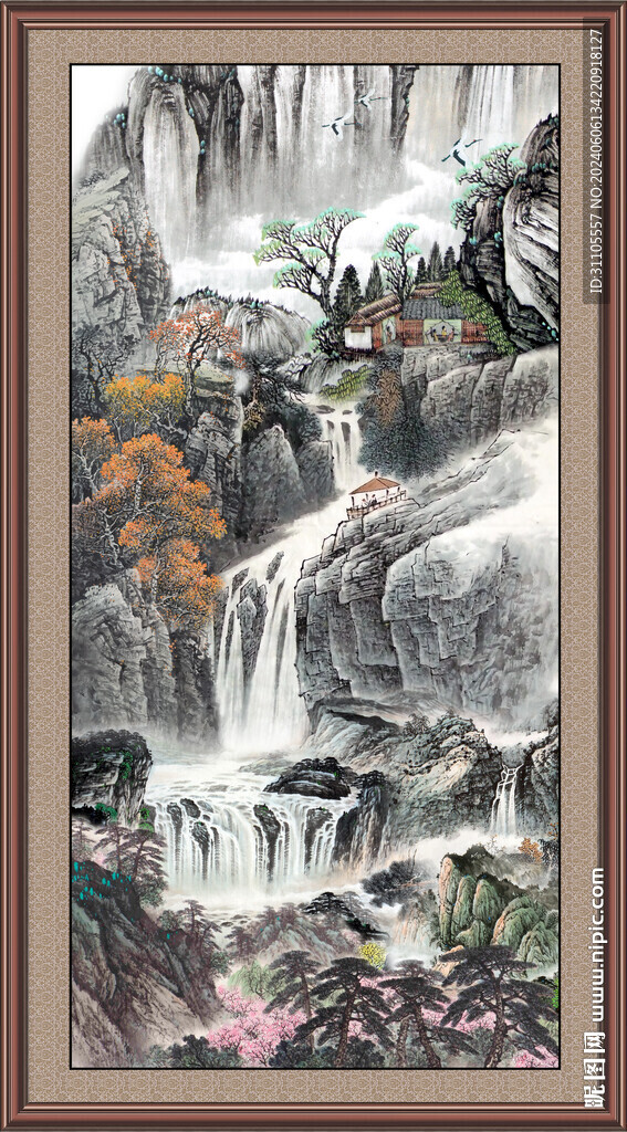 聚宝盆山水 