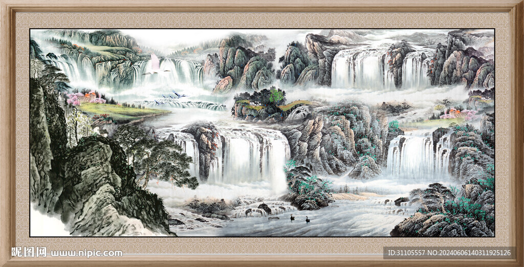 中国画山水 