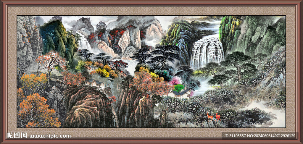 中国画山水 