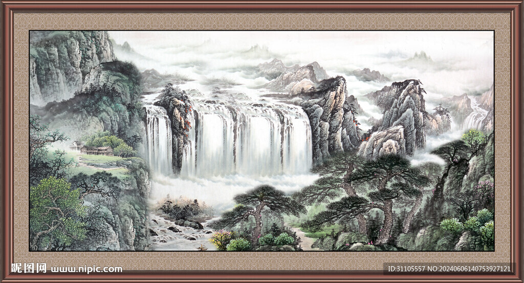 中国画山水 