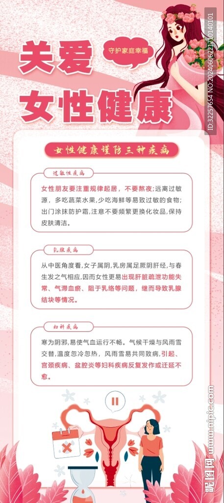 女性健康展架