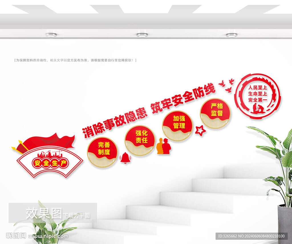 安全生产楼道标语墙图片