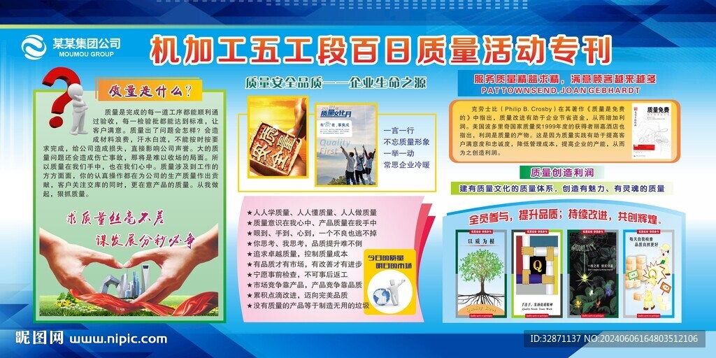 质量月展板