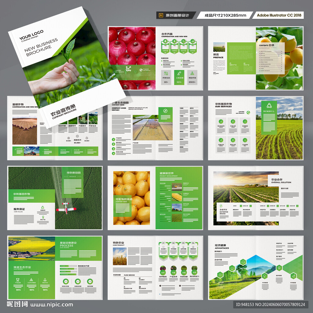 农业画册模板